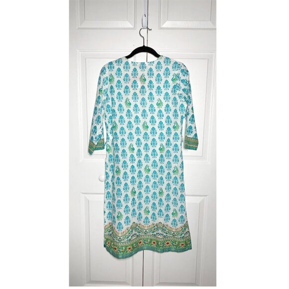 NWT BIBA Medallion Block Print Lightweight Summer Tunic - Picture 2 of 5